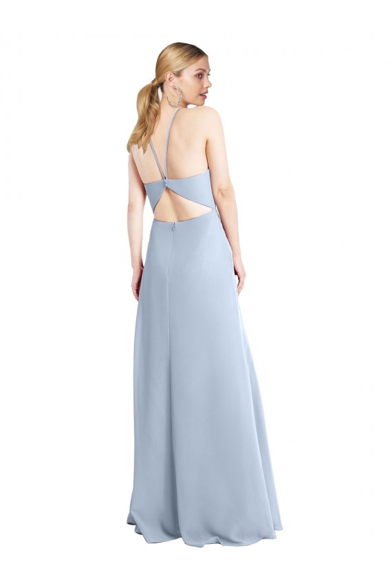 Sleeveless Halter Neck Keyhole Back Chiffon A-Line Bridesmaid Dress / Evening Dress Newcastle