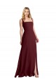 Sleeveless Square Neck Low Back Soft Chiffon A-Line Bridesmaid Dress Newcastle
