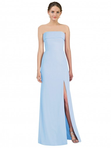 Sleeveless Strapless Low Back Soft Chiffon Trumpet Black Tie Evening Gown / Bridesmaid Dress Newcastle