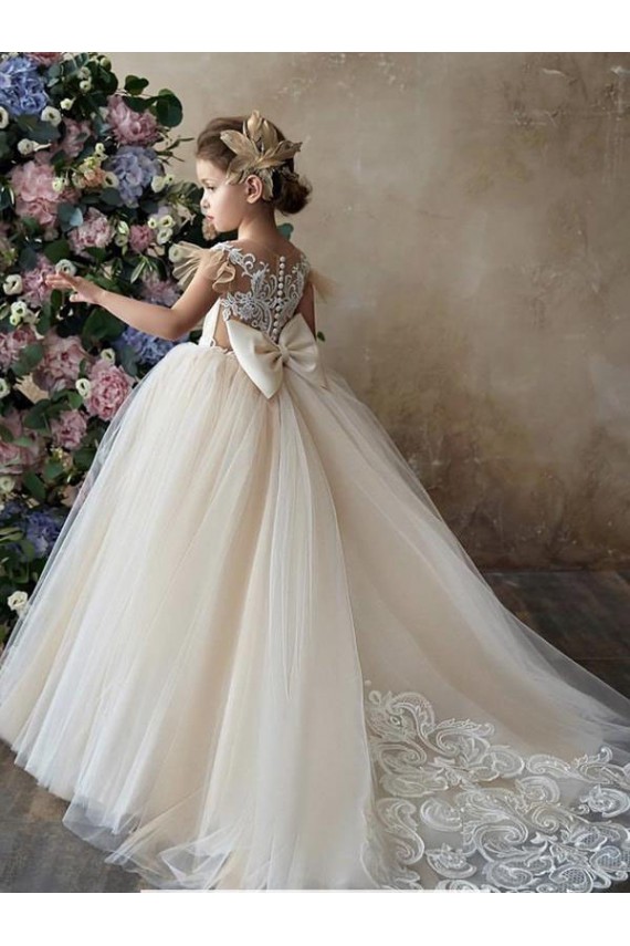 Sleeveless Sweetheart Tulle & Lace Ball Gown Flower Girl Dresses Newcastle