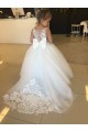 Sleeveless Sweetheart Tulle & Lace Ball Gown Flower Girl Dresses Newcastle
