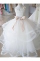 Sleeveless High Neck Tulle & Lace Ball Gown Flower Girl Wedding Dress Newcastle
