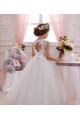 Sleeveless High Neck Keyhole Back Tulle & Lace Ball Gown Little Flower Girl Dresses Newcastle