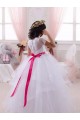 Short Sleeves Sweetheart Tulle & Lace Ball Gown Little Flower Girl Dress Newcastle