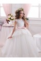 Sleeveless Sweetheart V-Back Tulle & Lace Ball Gown Flower Girl Dress for Wedding Newcastle