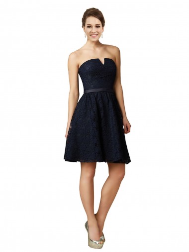 Sleeveless V-Neck Lace A-Line Bridesmaid Dress Newcastle