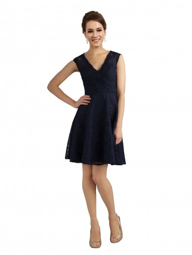 Sleeveless V-Neck Lace A-Line Bridesmaid Dress / Evening Dress Newcastle