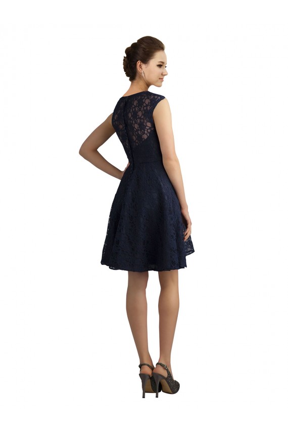 Sleeveless V-Neck Lace A-Line Bridesmaid Dress / Evening Dress Newcastle