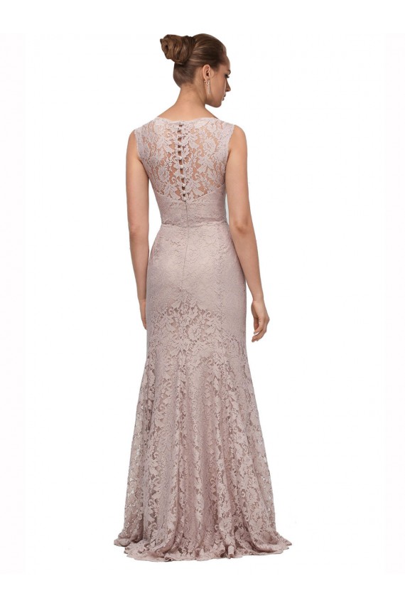 Sleeveless Illusion Neck Lace Mermaid Prom Dress / Bridesmaid Dress Newcastle