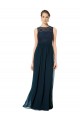 Sleeveless Bateau Neck Keyhole Back Chiffon & Lace A-Line Bridesmaid Dress Newcastle