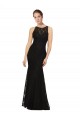 Sleeveless Jewel Neck Open Back Lace Sheath Bridesmaid Dress Newcastle