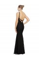Sleeveless Jewel Neck Open Back Lace Sheath Bridesmaid Dress Newcastle
