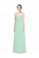 Sleeveless Mint Green Sweetheart Keyhole Back Soft Chiffon & Lace A-Line Bridesmaid Dress Newcastle