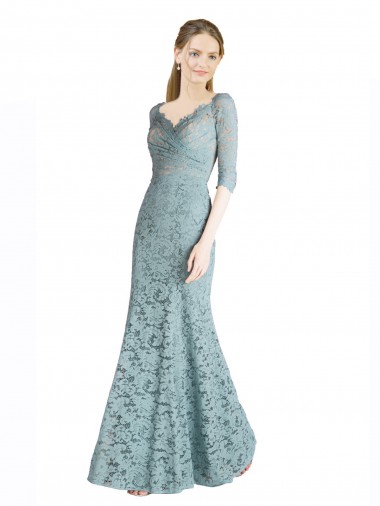 Half Sleeves Sweetheart Lace A-Line Prom Dress / Bridesmaid Dress Newcastle