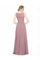 Sleeveless Illusion Neck Soft Chiffon & Lace A-Line Black Tie Prom Dress / Bridesmaid Dress Newcastle