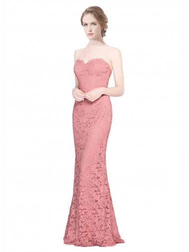 Sleeveless Sweetheart Lace Mermaid Formal Dress / Bridesmaid Dress Newcastle