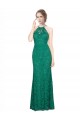 Sleeveless Halter Neck Low Back Lace Mermaid Prom Dress / Bridesmaid Dress Newcastle