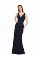Sleeveless V-Neck Open Back Lace Sheath Bridesmaid Dress Newcastle