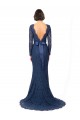 Long Sleeves Jewel Neck V-Back Lace Mermaid, Sheath Bridesmaid Dress Newcastle