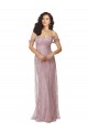Sleeveless Off the Shoulder Criss Cross Back Lace A-Line Bridesmaid Dress Newcastle