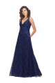 Sleeveless V-Neck Low Back Lace A-Line Bridesmaid Dress Newcastle