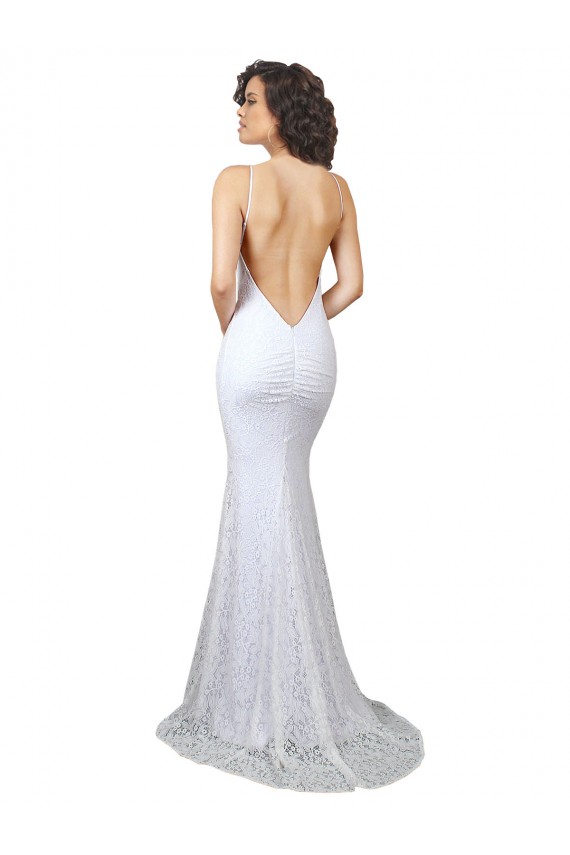 Sleeveless High Neck Backless Lace Mermaid Wedding Dress Newcastle