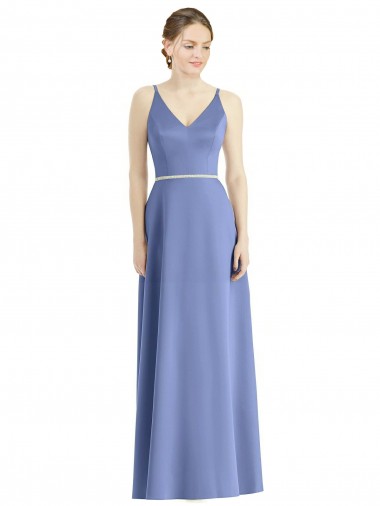 Sleeveless Spaghetti Straps Satin A-Line Bridesmaid Dress Newcastle