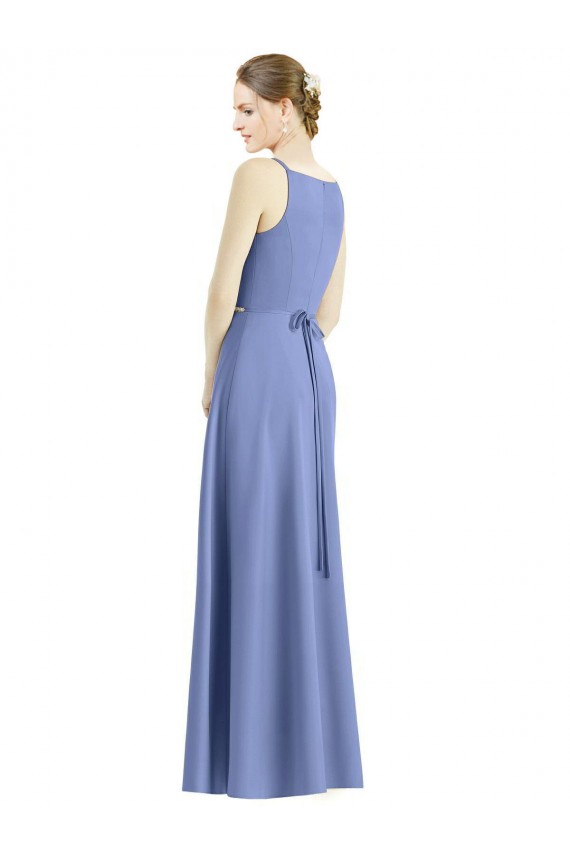 Sleeveless Spaghetti Straps Satin A-Line Bridesmaid Dress Newcastle