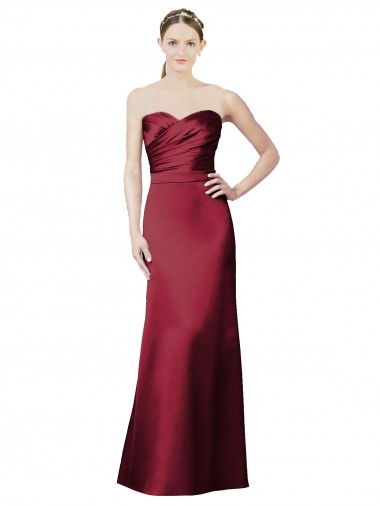 Sleeveless Sweetheart Satin Mermaid Bridesmaid Dress / Evening Dress Newcastle