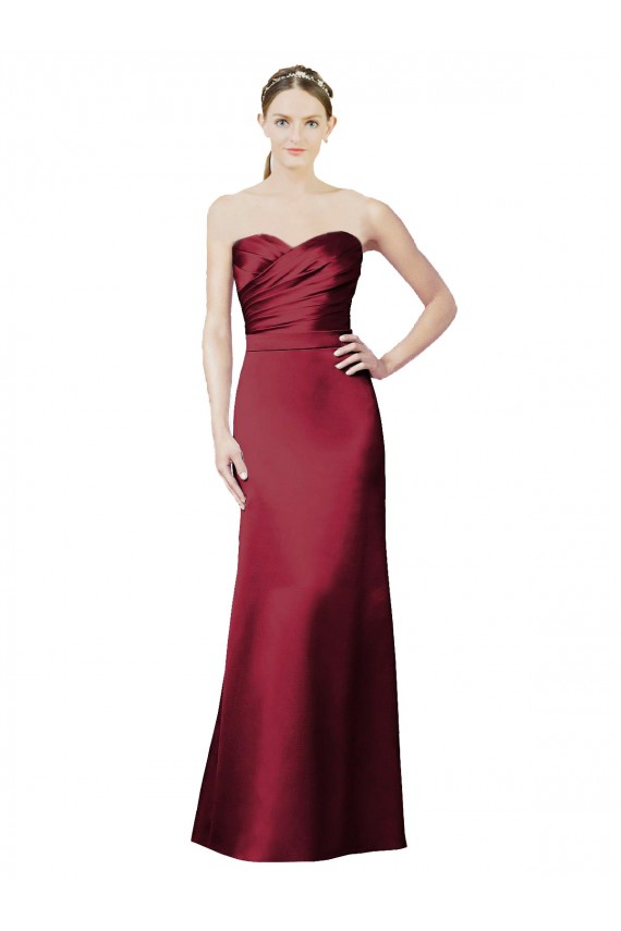 Sleeveless Sweetheart Satin Mermaid Bridesmaid Dress / Evening Dress Newcastle