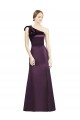 Sleeveless Grape One Shoulder Satin Mermaid Bridesmaid Dress Newcastle