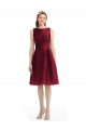 Sleeveless Bateau Neck Satin A-Line Bridesmaid Gown Newcastle