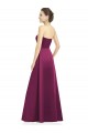 Sleeveless Merlot Strapless Satin A-Line Bridesmaid Dress Newcastle
