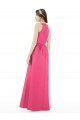 Sleeveless Jewel Neck Keyhole Back Satin A-Line Bridesmaid Dress Newcastle