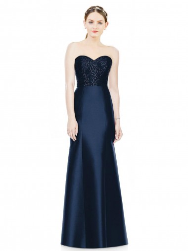 Sleeveless Sweetheart Satin Mermaid Evening Dress / Bridesmaid Dress Newcastle