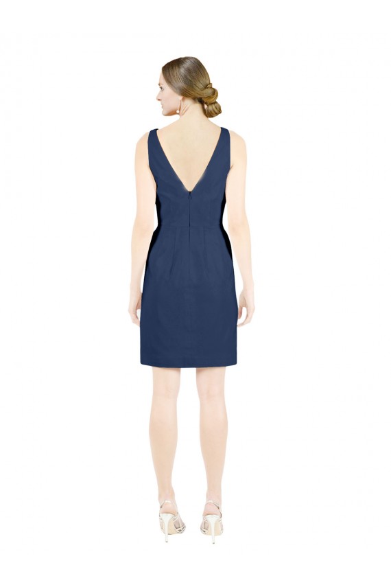 Sleeveless V-Neck Open Back Satin A-Line Evening Gown / Bridesmaid Dress Newcastle