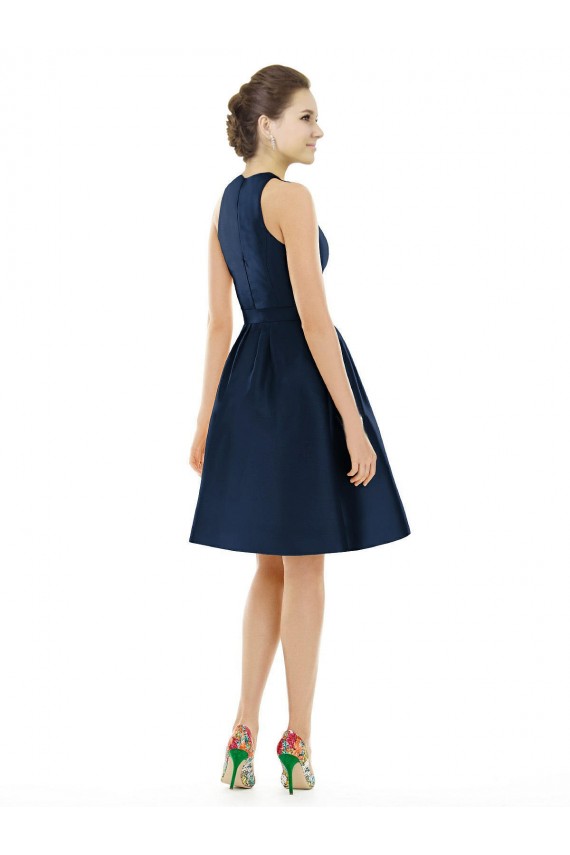 Sleeveless Halter Neck Satin A-Line Bridesmaid Dress Newcastle
