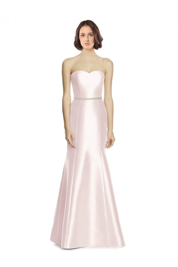 Sleeveless Pink Sweetheart Satin Mermaid Bridesmaid Dress Newcastle