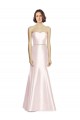 Sleeveless Pink Sweetheart Satin Mermaid Bridesmaid Dress Newcastle