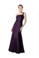 Sleeveless Grape One Shoulder Satin Mermaid Prom Dress / Bridesmaid Dress Newcastle
