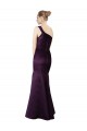 Sleeveless Grape One Shoulder Satin Mermaid Prom Dress / Bridesmaid Dress Newcastle