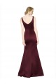 Sleeveless V-Neck Low Back Satin A-Line Black Tie Evening Gown / Prom Dress / Bridesmaid Dress Newcastle