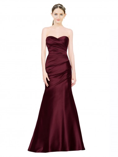 Sleeveless Sweetheart Low Back Satin Mermaid Formal Evening Gown / Prom Dress / Bridesmaid Dress Newcastle