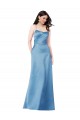Sleeveless Spaghetti Straps Criss Cross Back Satin Sheath Formal Evening Gown / Prom Dress / Bridesmaid Dress Newcastle