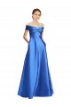 Sleeveless Off the Shoulder Satin A-Line Black Tie Evening Gown / Prom Dress / Bridesmaid Dress Newcastle