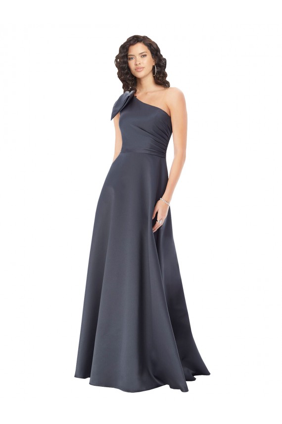 Sleeveless One Shoulder Satin A-Line Formal Evening Gown / Prom Dress / Bridesmaid Dress Newcastle
