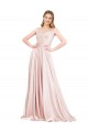Sleeveless Off the Shoulder Satin A-Line Formal Evening Gown / Prom Dress / Bridesmaid Dress Newcastle
