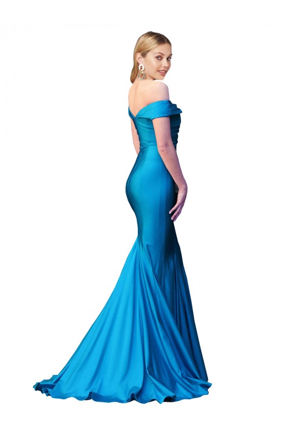 Sleeveless Off the Shoulder Satin Mermaid Formal Evening Gown / Prom Dress / Bridesmaid Dress Newcastle