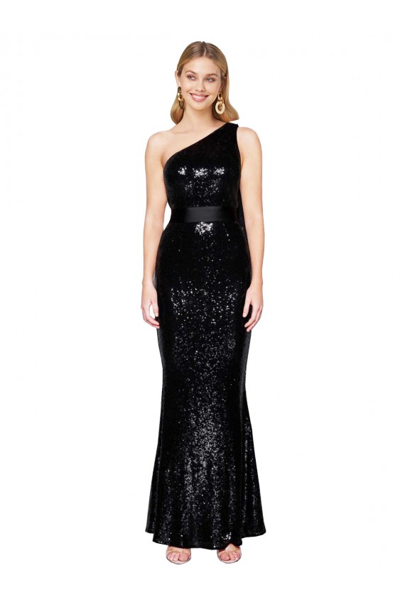 Sleeveless One Shoulder Sequin Mermaid Formal Evening Gown / Prom Dress / Bridesmaid Dress Newcastle
