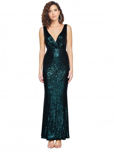 Sleeveless V-Neck Sequin Mermaid Bridesmaid Dress / Evening Dress Newcastle